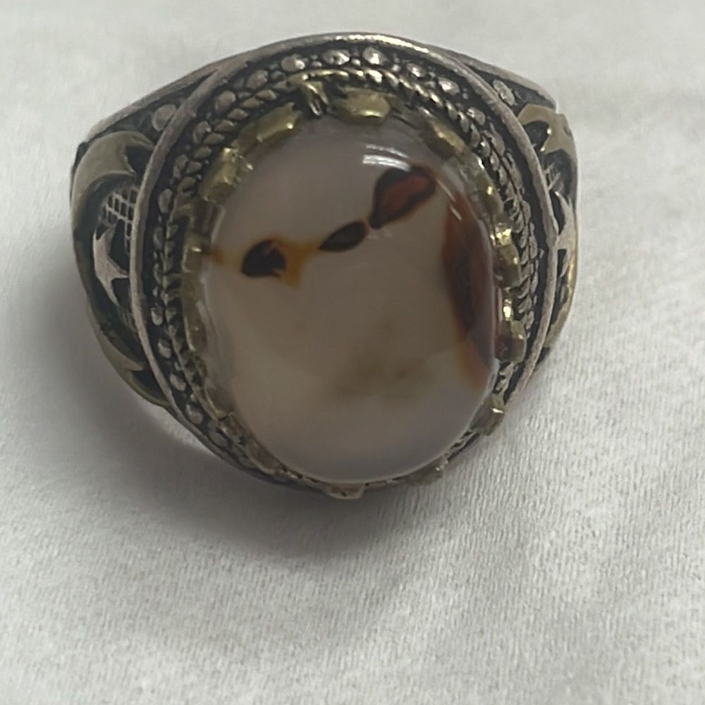 agate stone unique ring